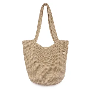 120 Tote - Hand Crochet - Bamboo Static City Stroll