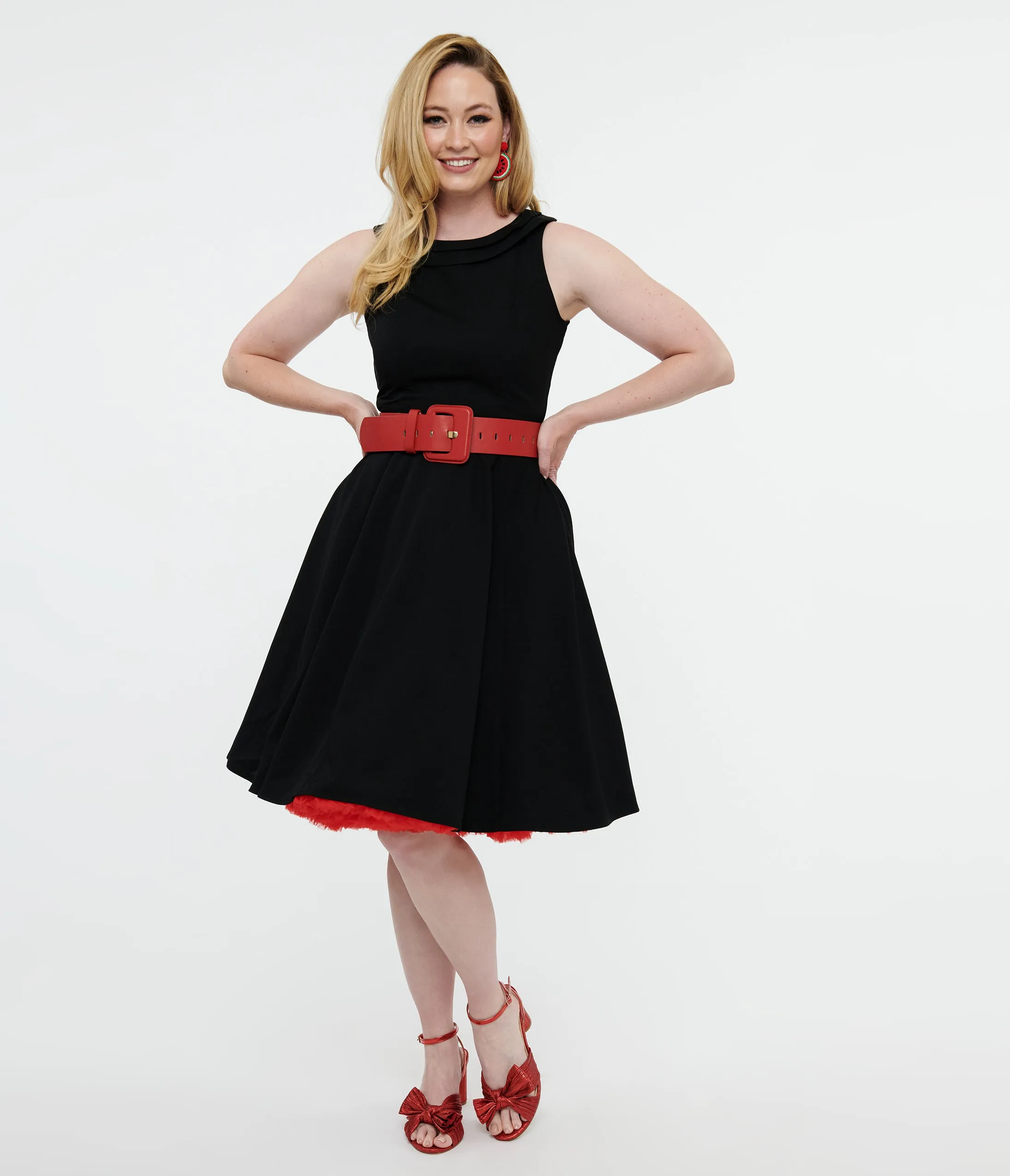 1950s Black Swing Dress Casual Everyday Look