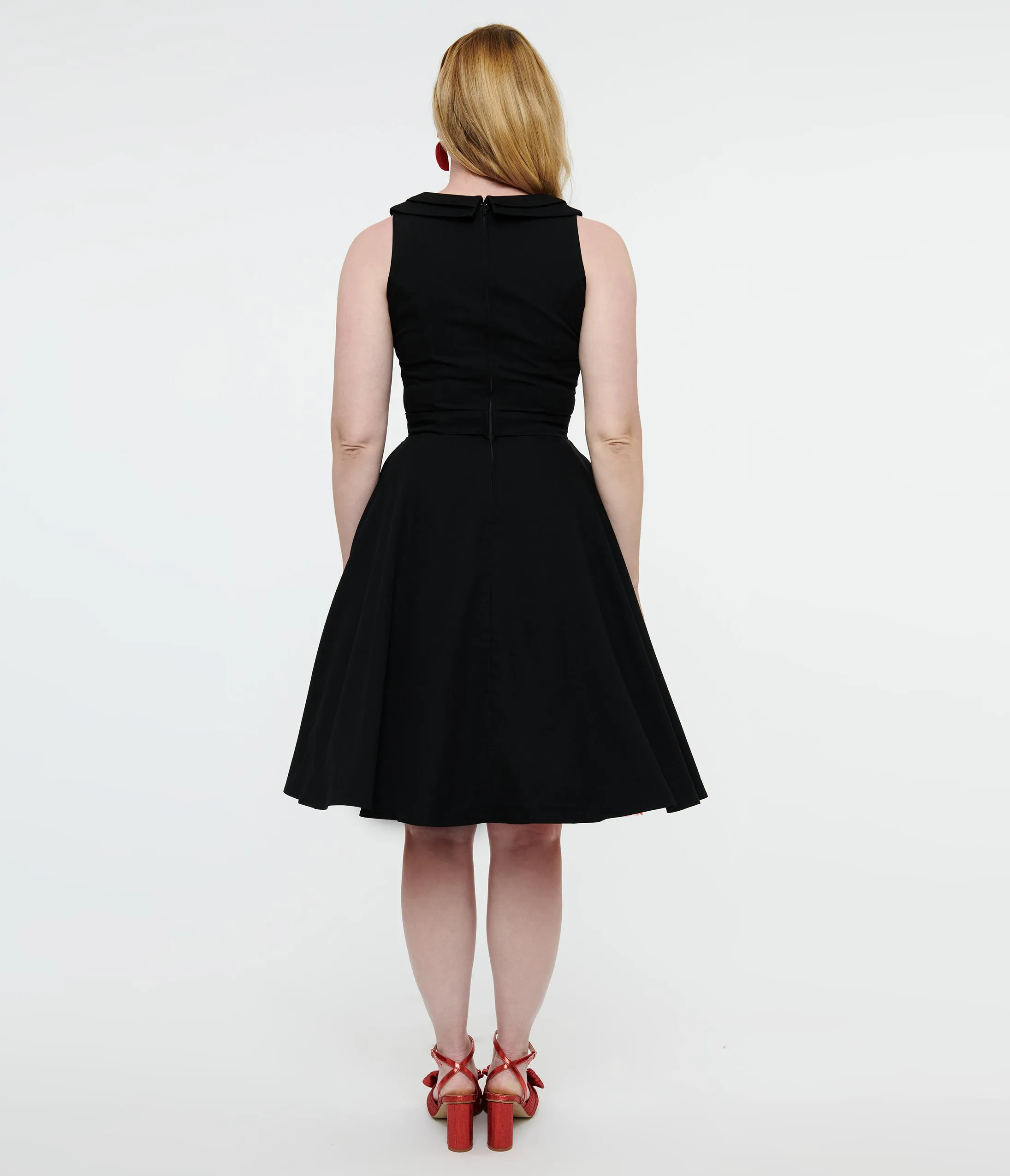 1950s Black Swing Dress Casual Everyday Look
