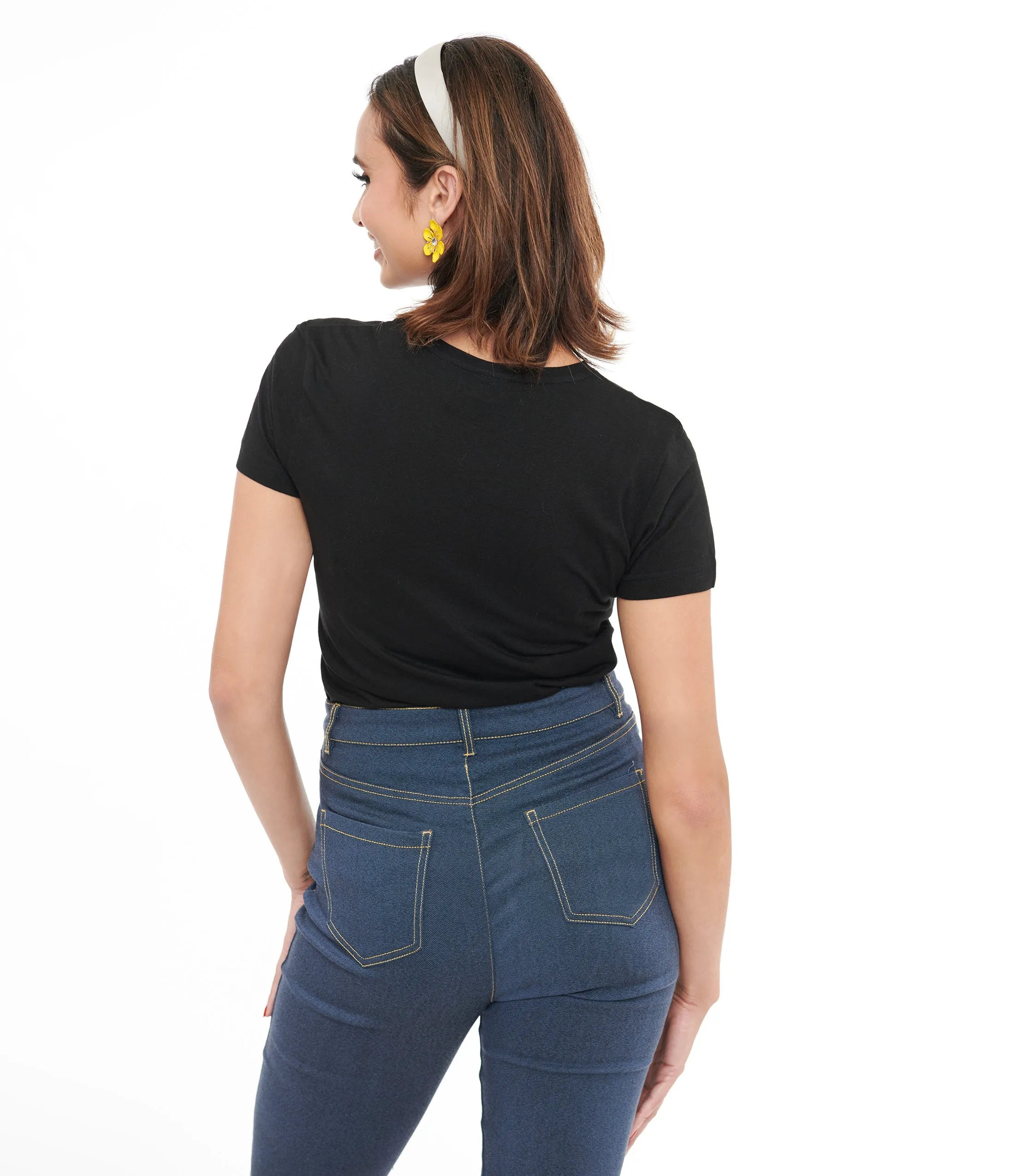 1950s Black Vintage Style Not Vintage Values Fitted Graphic Tee Easy Date Night