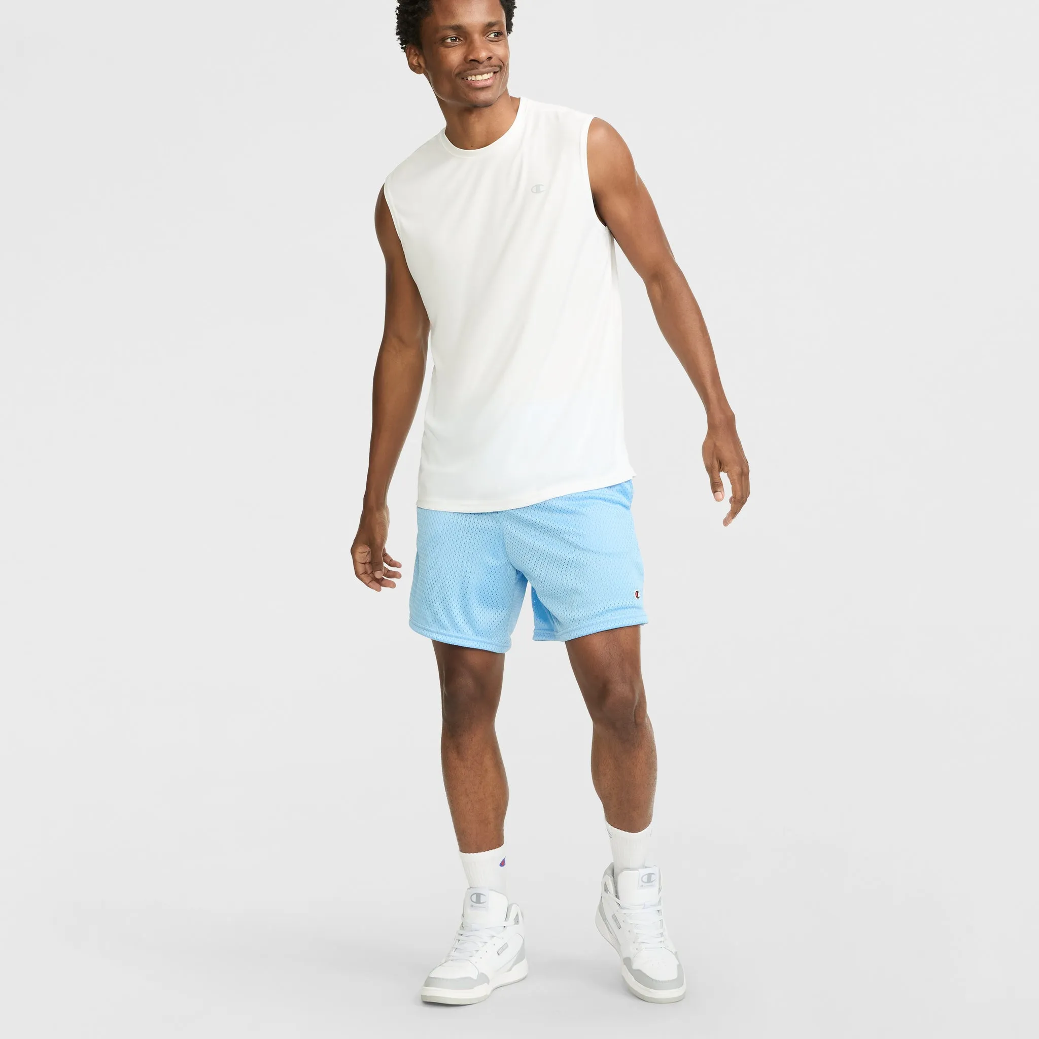 7" Classic Mesh Shorts, C Logo Outdoor Adventure Shorts