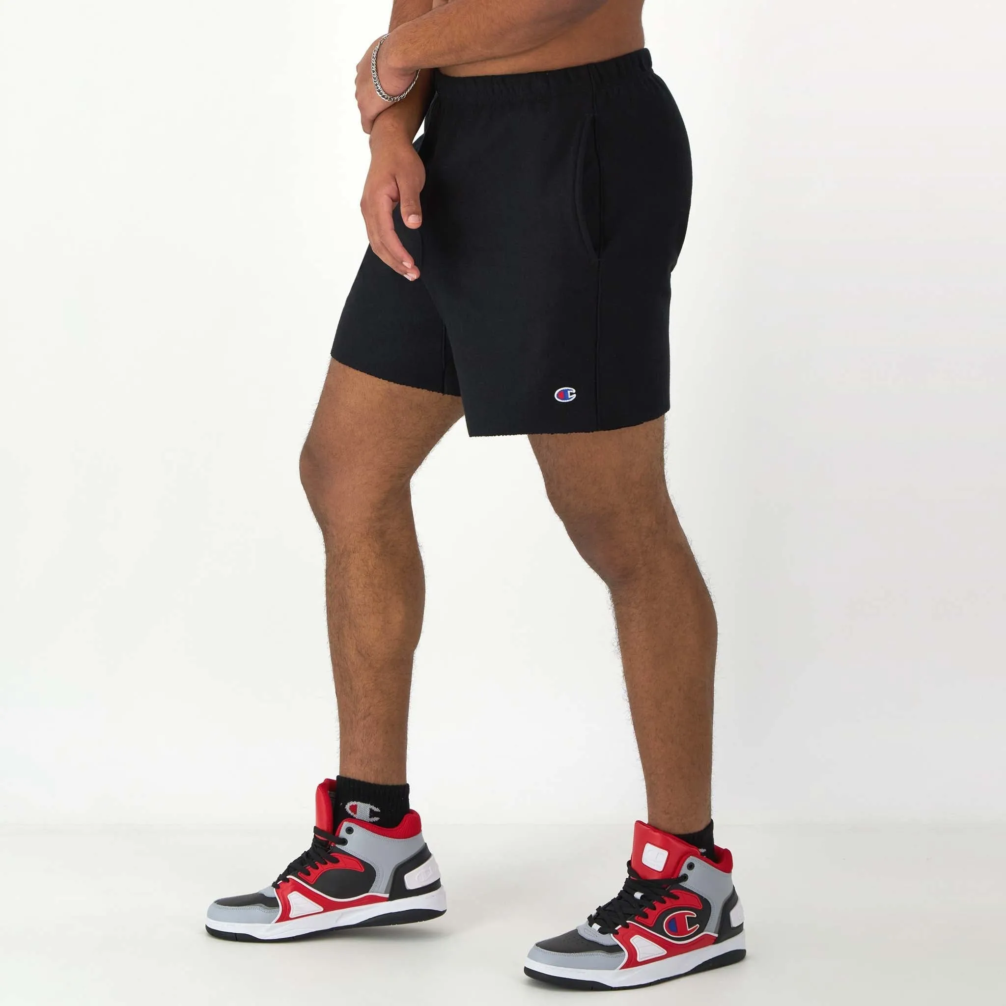 7" Reverse Weave Cut-Off Shorts, C Logo Outdoor Adventure Shorts