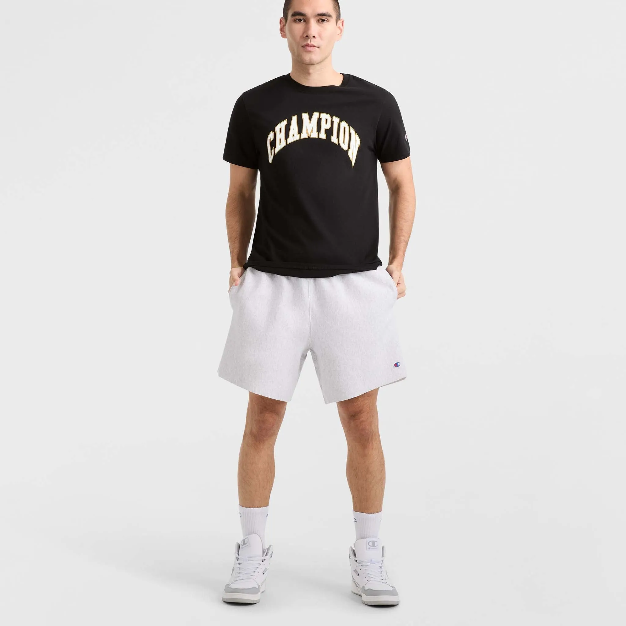7" Reverse Weave Cut-Off Shorts, C Logo Outdoor Adventure Shorts