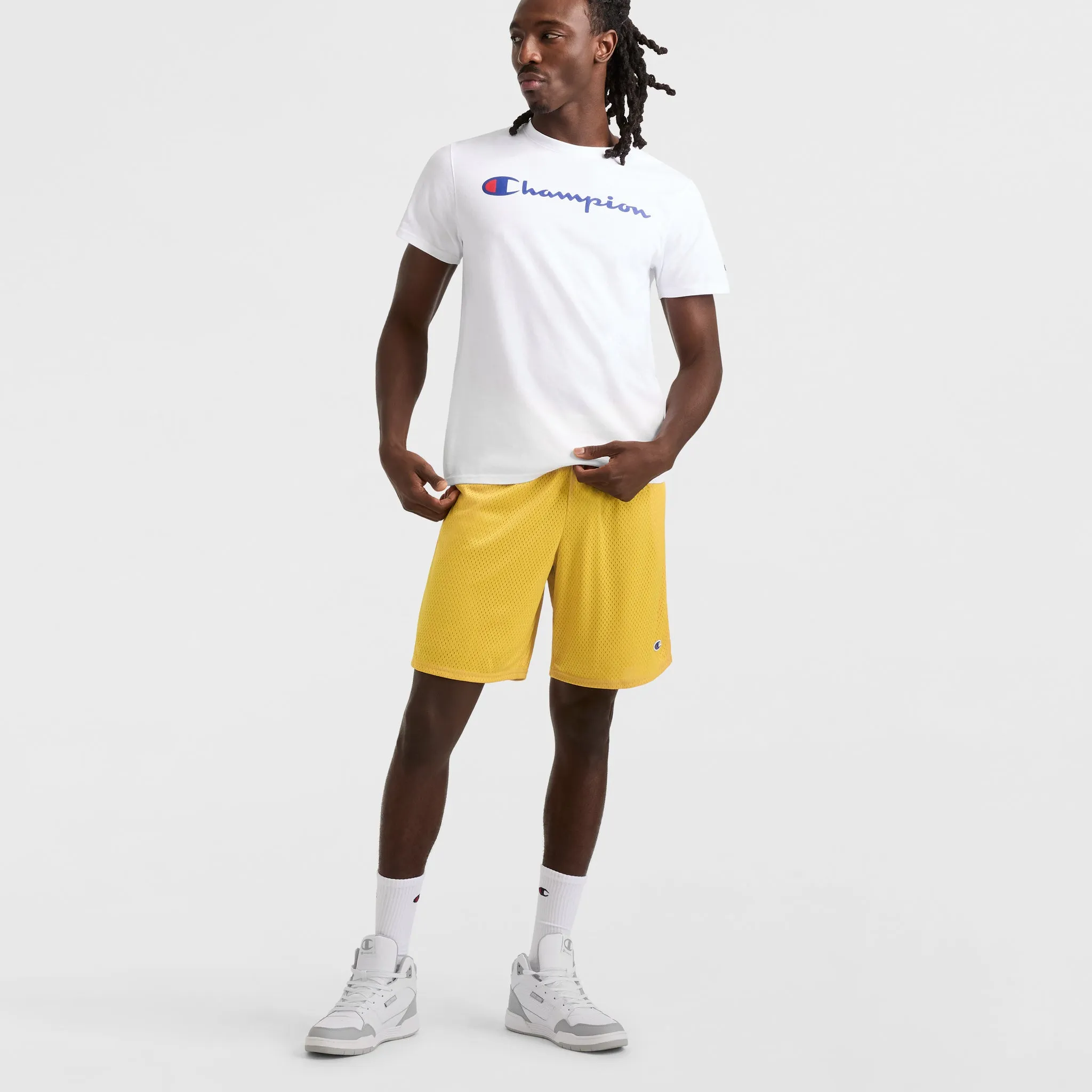 9" Classic Mesh Shorts, C Logo Outdoor Adventure Shorts