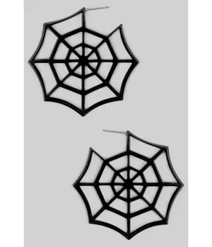 Acrylic Black Web Earrings Everyday Chic