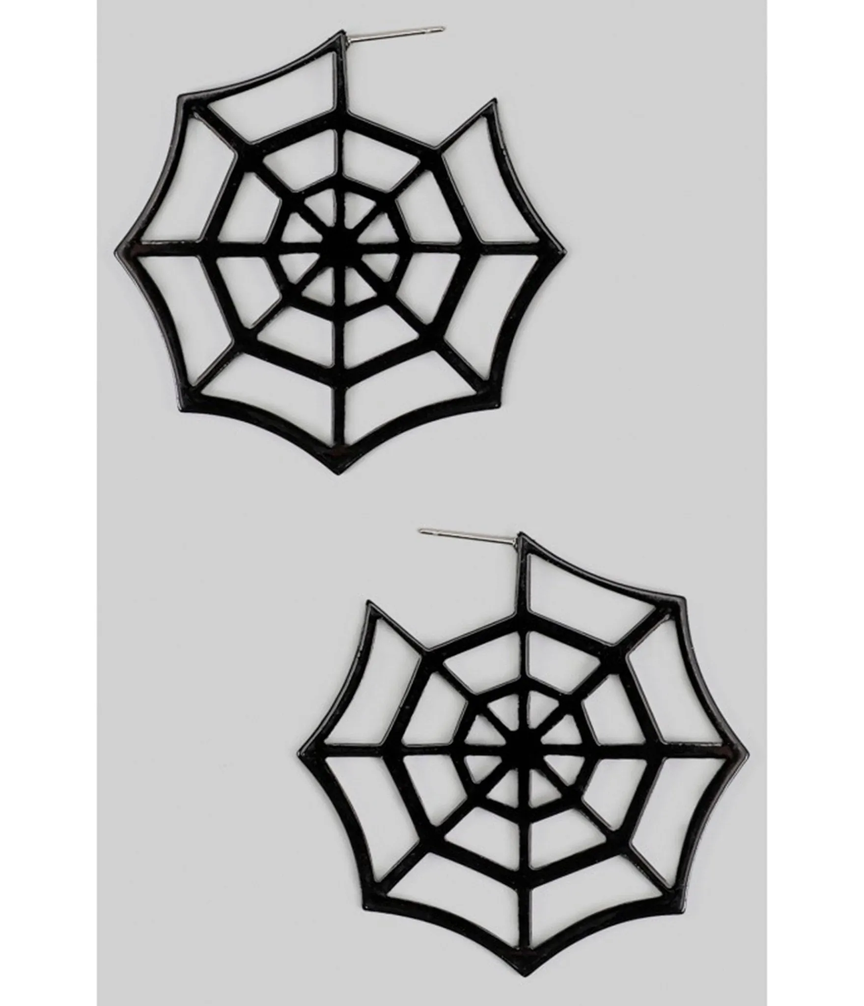 Acrylic Black Web Earrings Everyday Chic