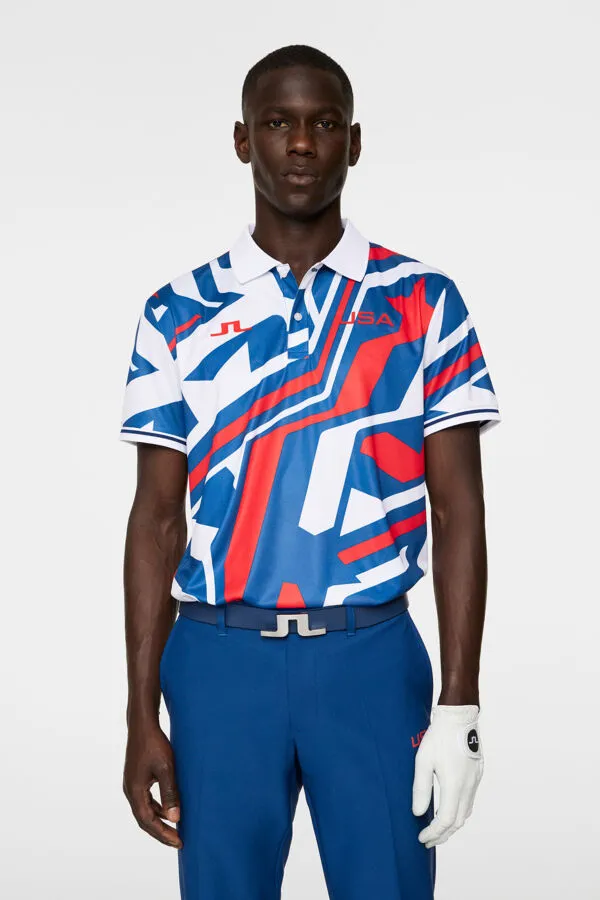 Alois Print USA GOLF Polo Office Smart Casual
