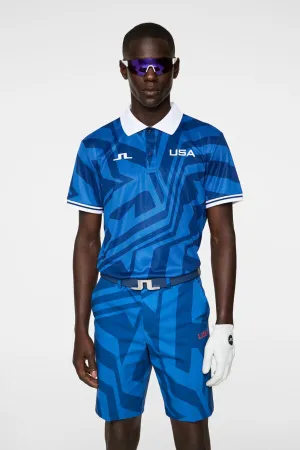 Alois Print USA GOLF Polo Office Smart Casual