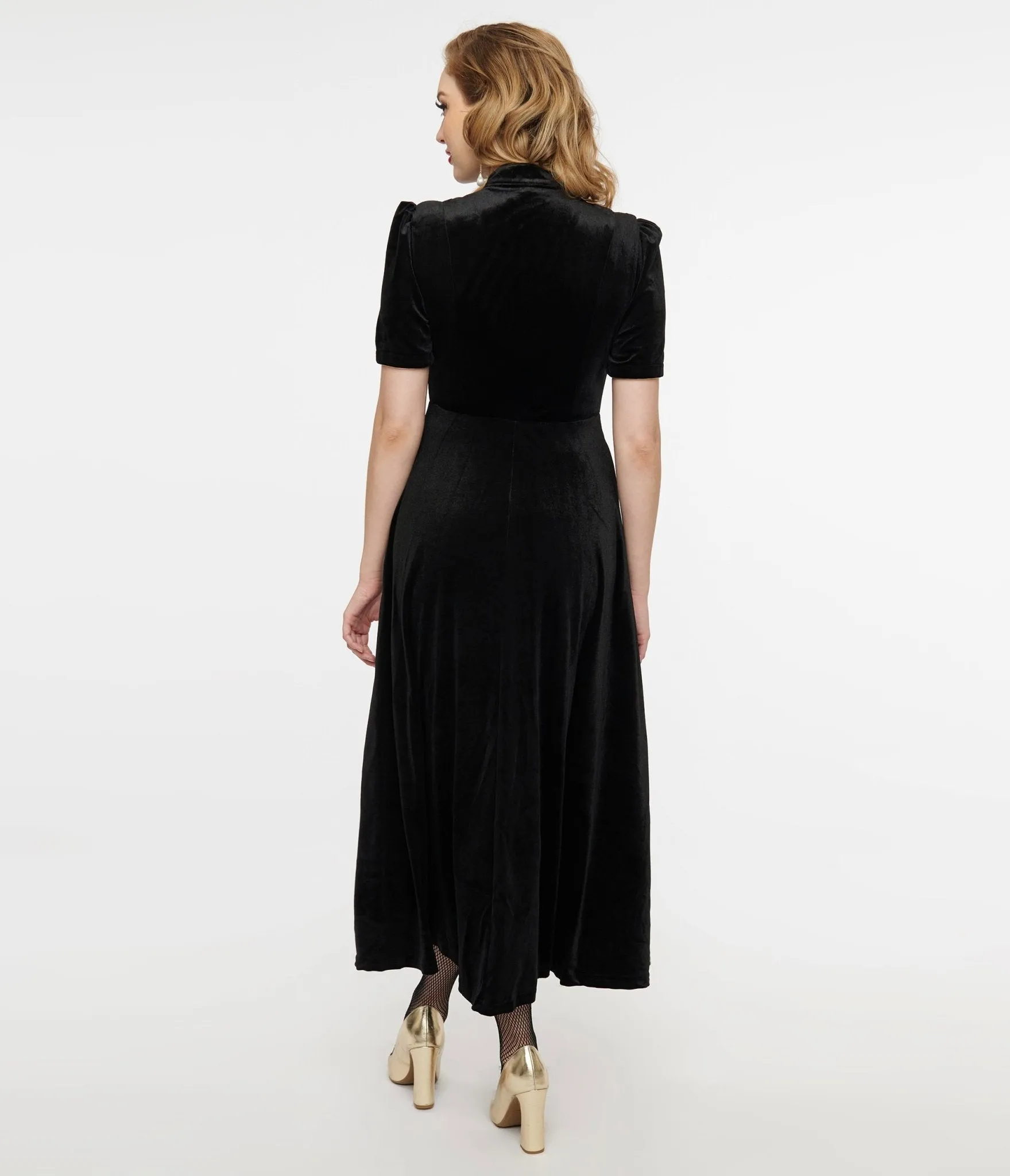 Audrey K Black Velvet Taboo Maxi Dress Casual Everyday Look