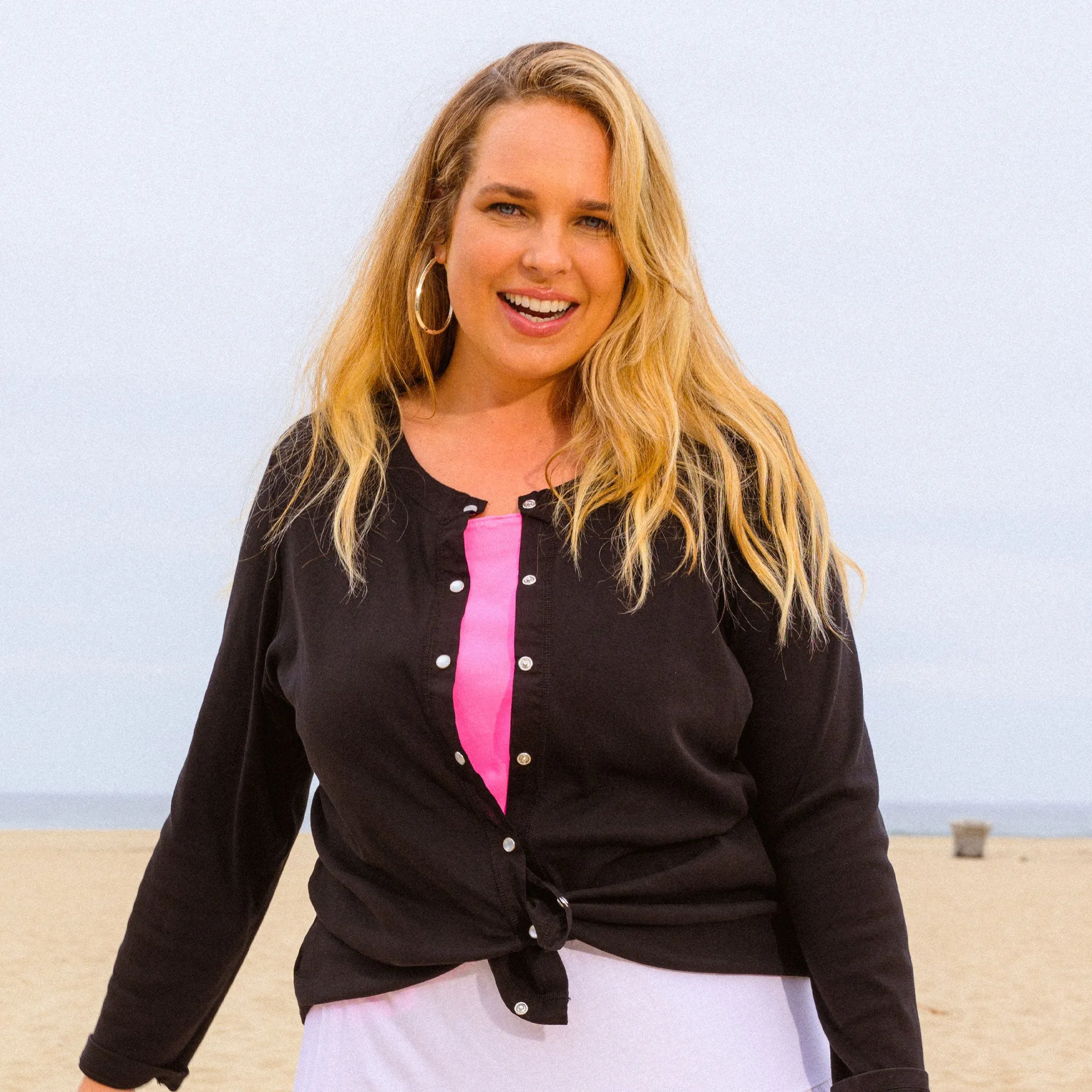 Baby Rib Cardigan | Plus Size Weekend Relaxed Look
