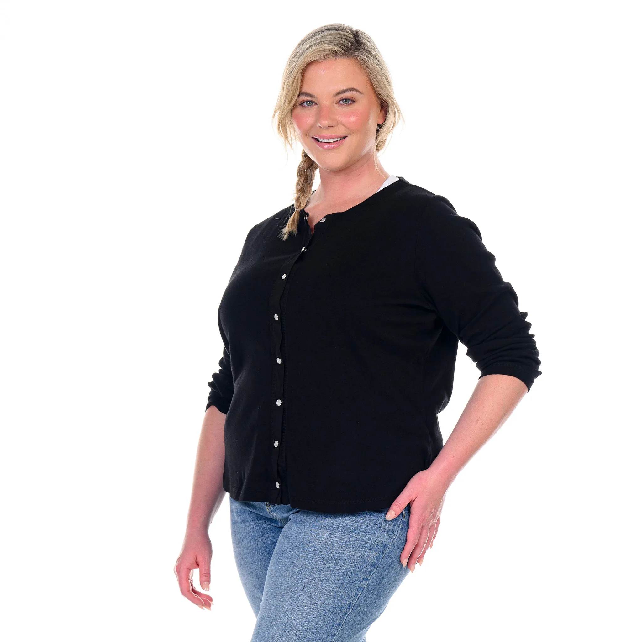 Baby Rib Cardigan | Plus Size Weekend Relaxed Look