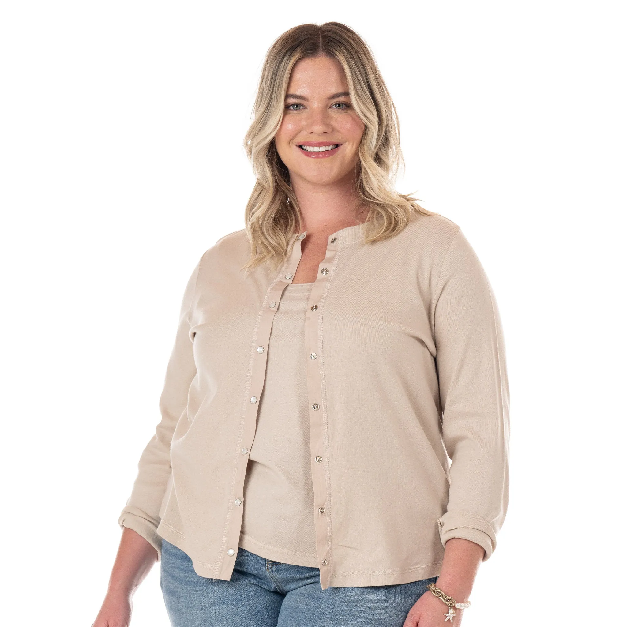 Baby Rib Cardigan | Plus Size Weekend Relaxed Look