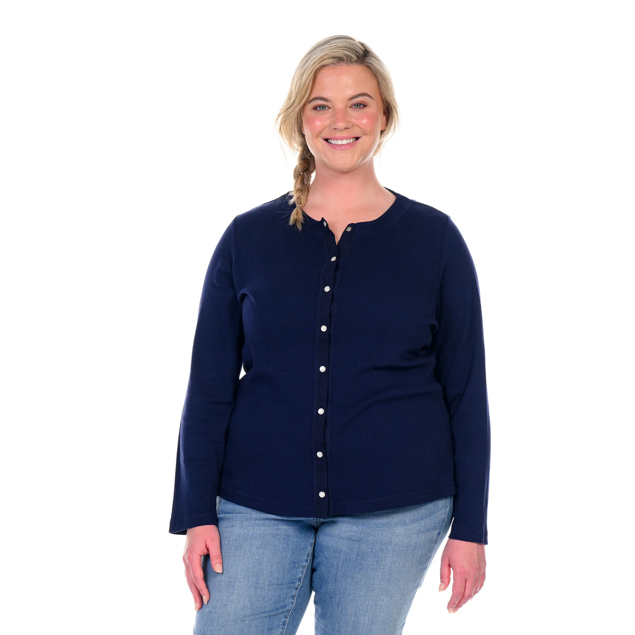 Baby Rib Cardigan | Plus Size Weekend Relaxed Look