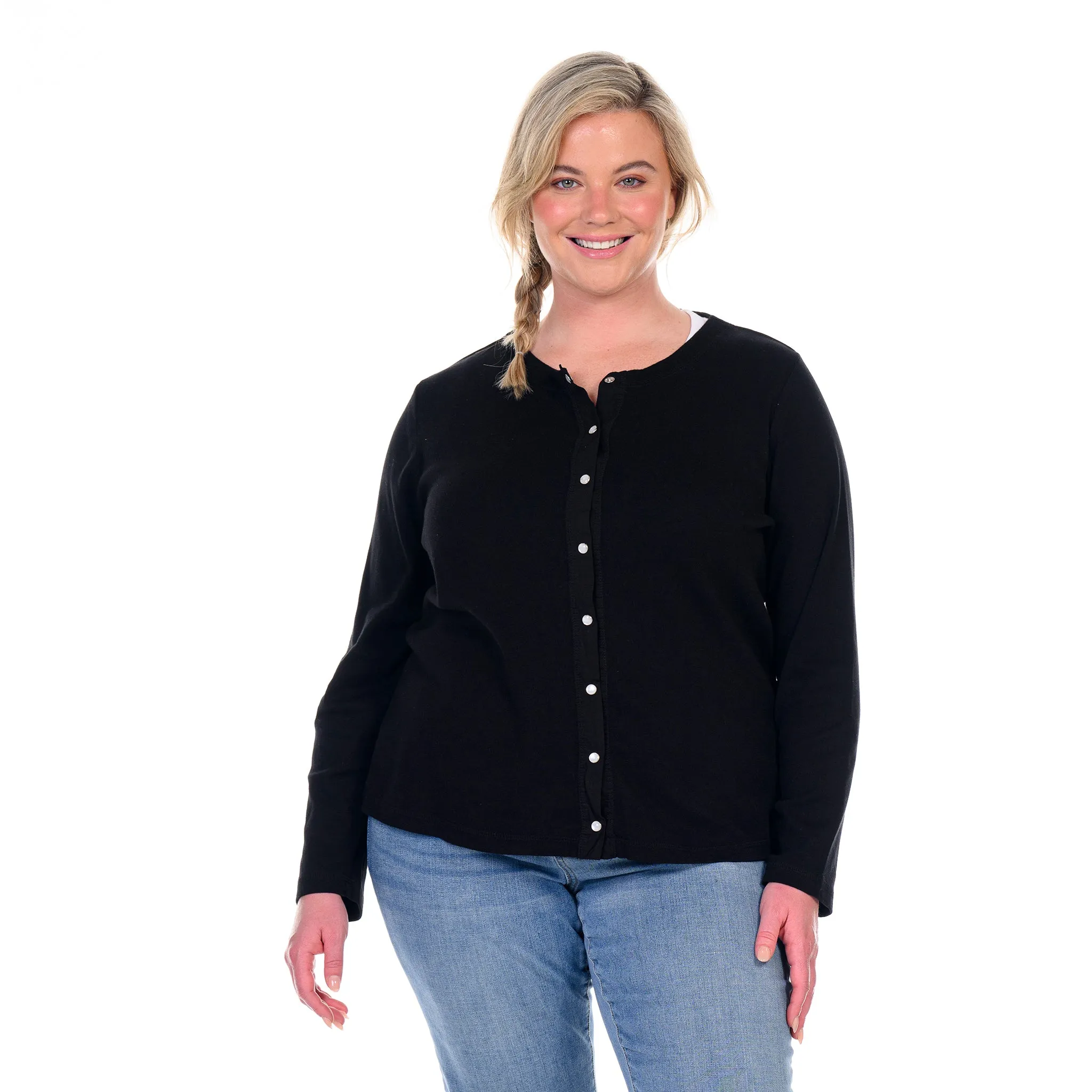 Baby Rib Cardigan | Plus Size Weekend Relaxed Look