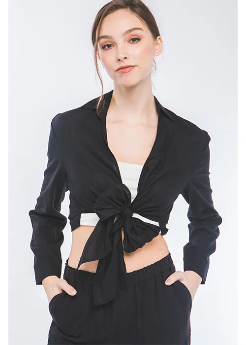 Banna Tie Top Everyday Casual Look