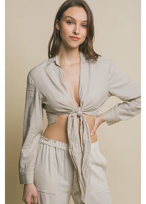 Banna Tie Top Everyday Casual Look