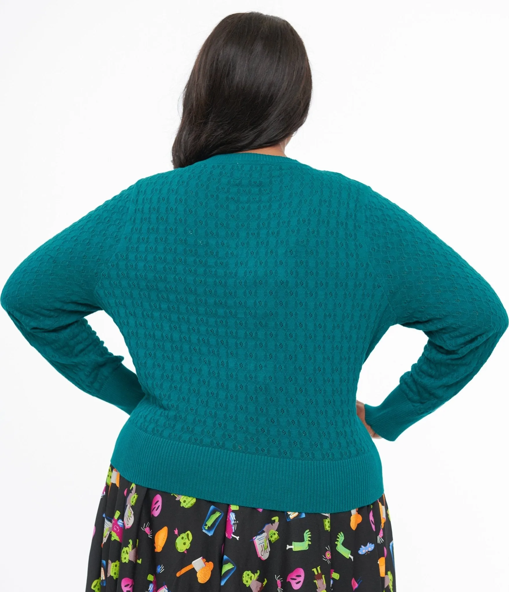 Banned Plus Size 1950s Green Katie Cardigan Easy Date Night