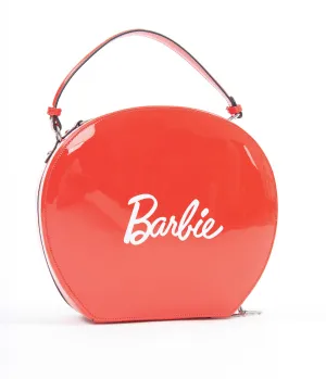 Barbie x Unique Vintage 1950s Red Leatherette Commuter Set Circle Bag Fun Outing