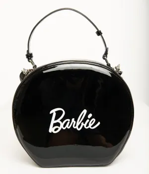 Barbie x Unique Vintage 1960s Black Leatherette Circle Bag Fun Outing