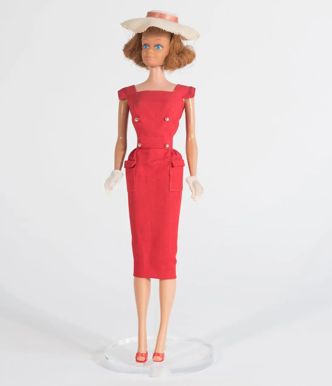 Barbie? x Unique Vintage Red Sheath Sensation Wiggle Dress Casual Everyday Look