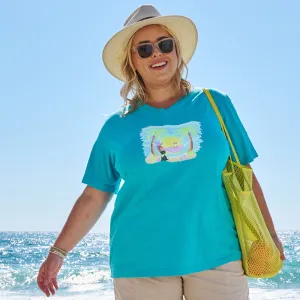 Beach Friends V-Neck T | Plus Size Weekend Relaxed Look