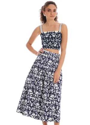 Beaded Tyra Crop Summer Festival Tee