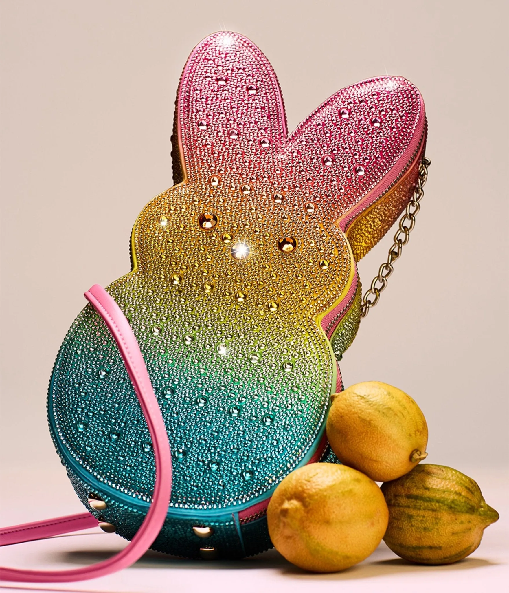 Betsey Johnson x Peeps? Rhinestone Bunny Crossbody Rainbow Fun Outing