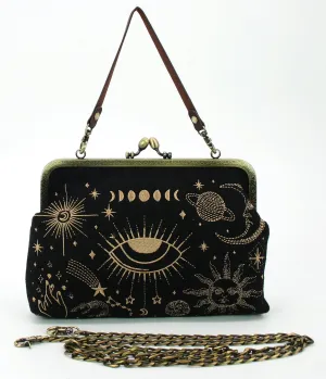 Black & Gold Celestial Handbag Fun Outing