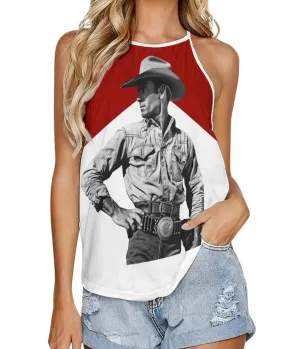 Black & White Vintage Cowboy Tank Top Easy Date Night