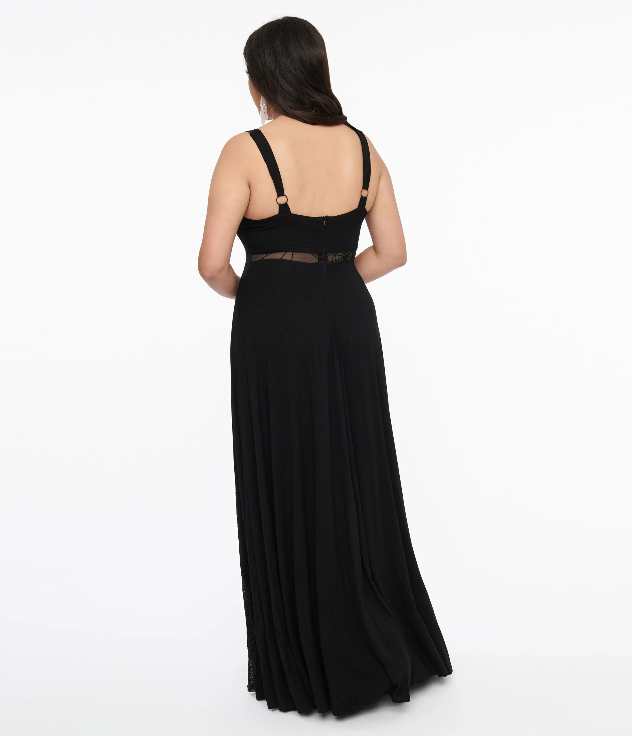 Black Arachnophobia Maxi Dress Casual Everyday Look