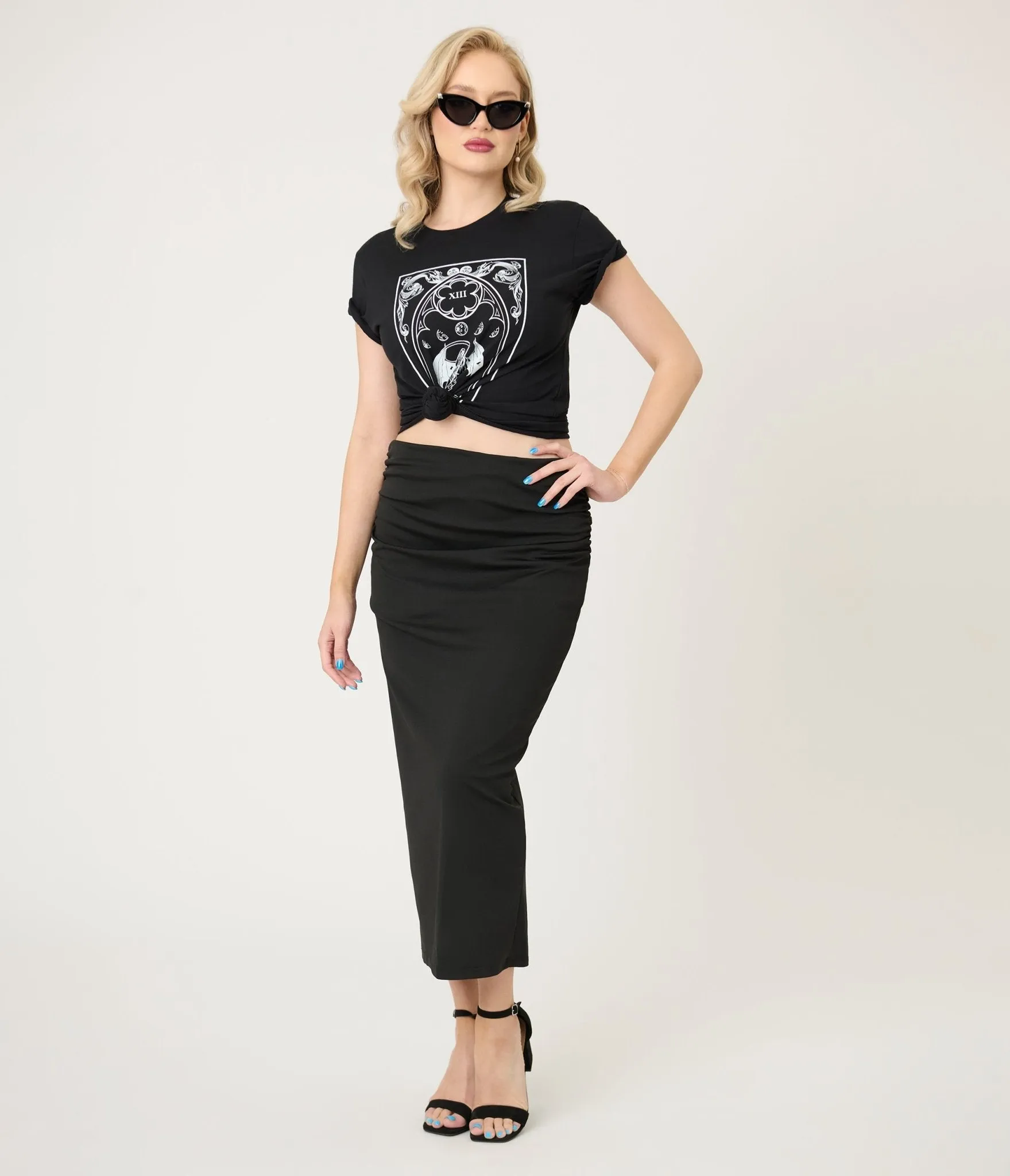 Black Death Tarot Unisex Graphic Tee Easy Date Night
