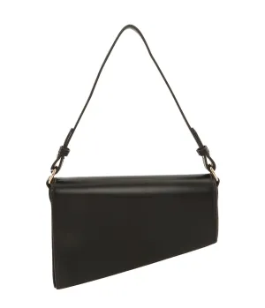 Black Leatherette Geometric Shape Shoulder Bag Fun Outing