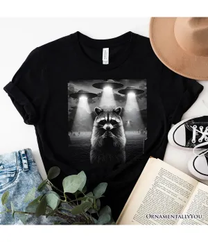 Black Raccoon UFO Unisex Graphic Tee Easy Date Night