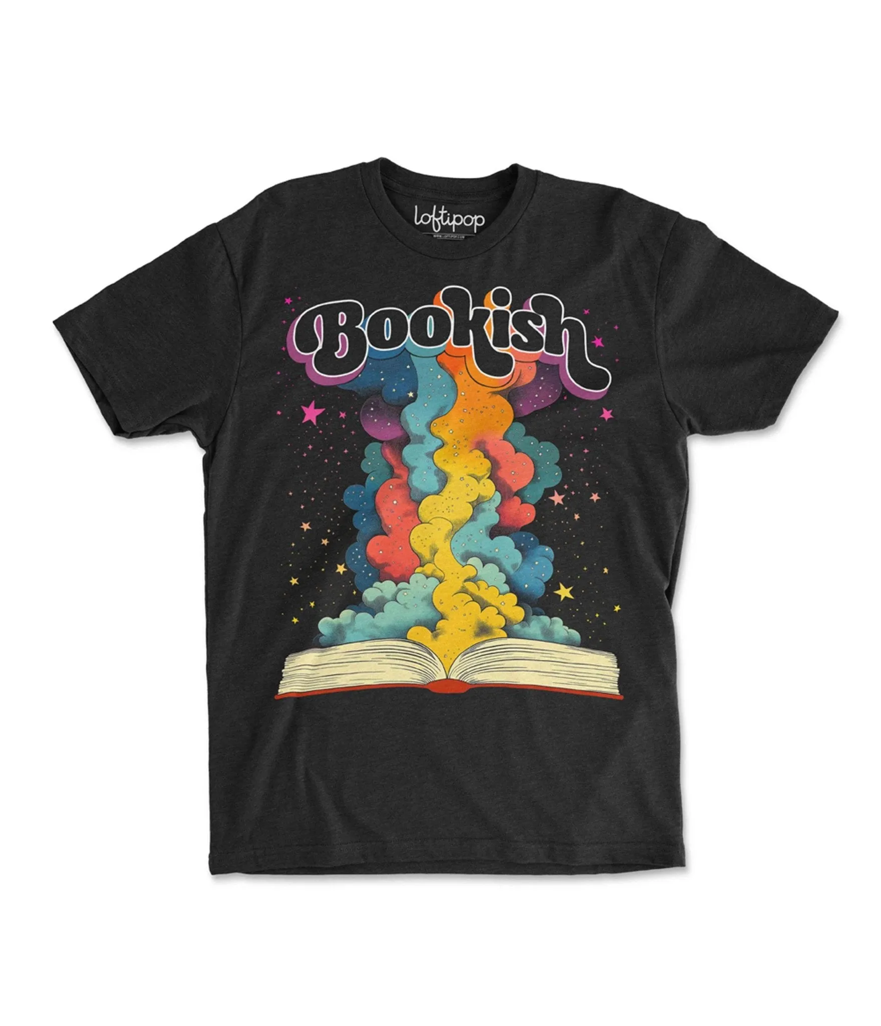 Black Retro Bookish Unisex Graphic Tee Easy Date Night