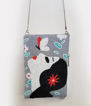 Butterfly Goddess Beaded Cell Phone Bag Fun Outing