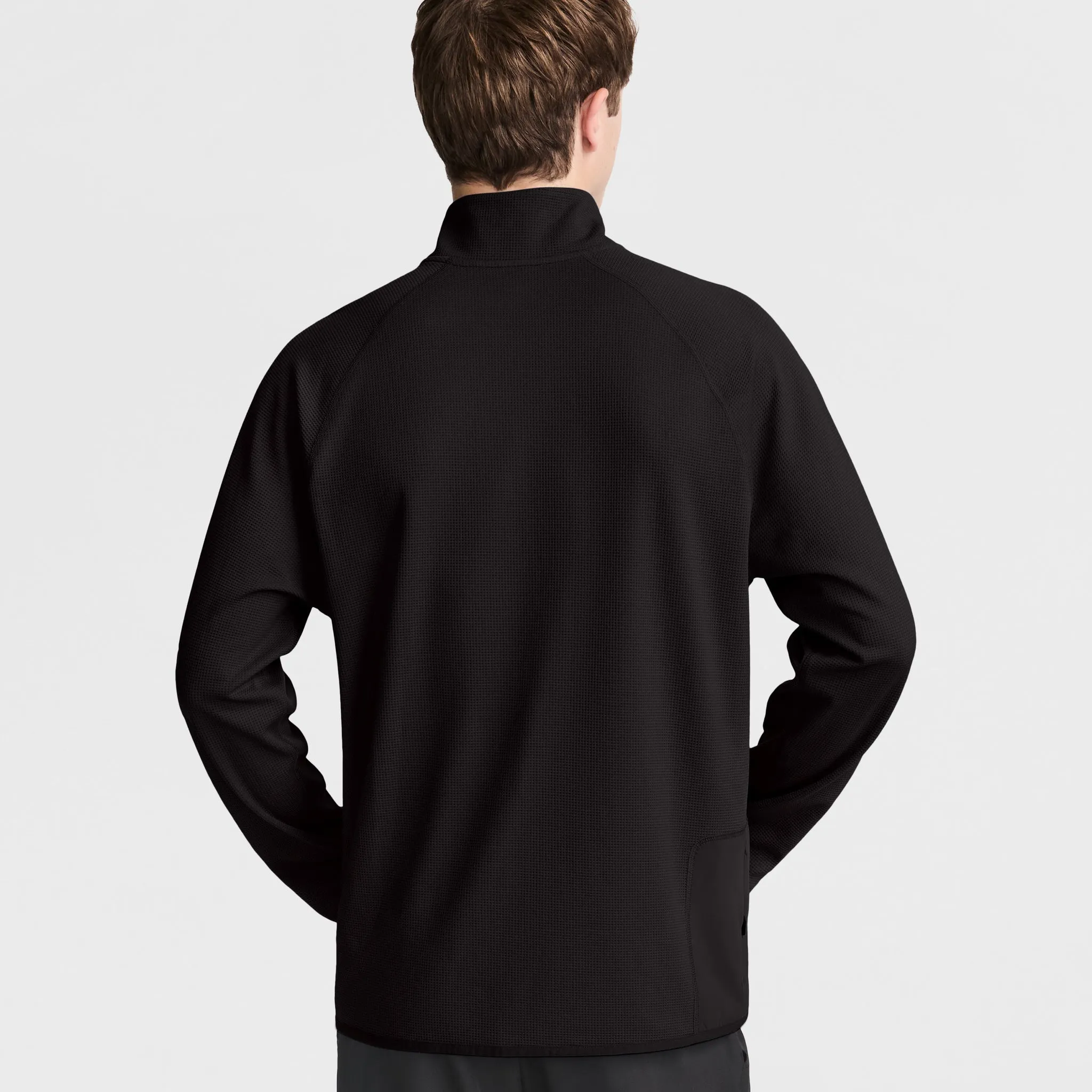 C-VPR 1/4 Zip Waffle Knit Pullover, Reflective C Logo Urban Street Look