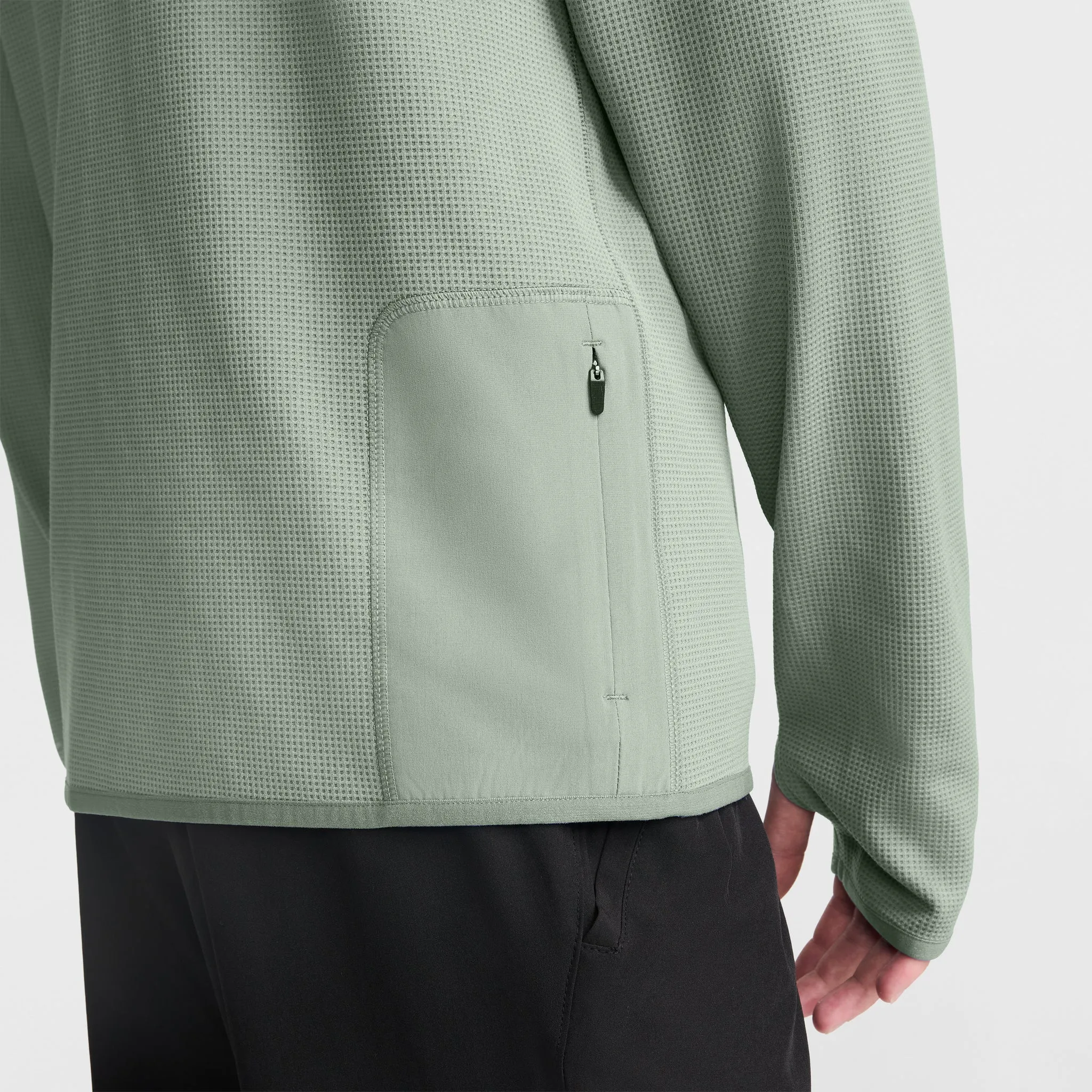 C-VPR 1/4 Zip Waffle Knit Pullover, Reflective C Logo Urban Street Look