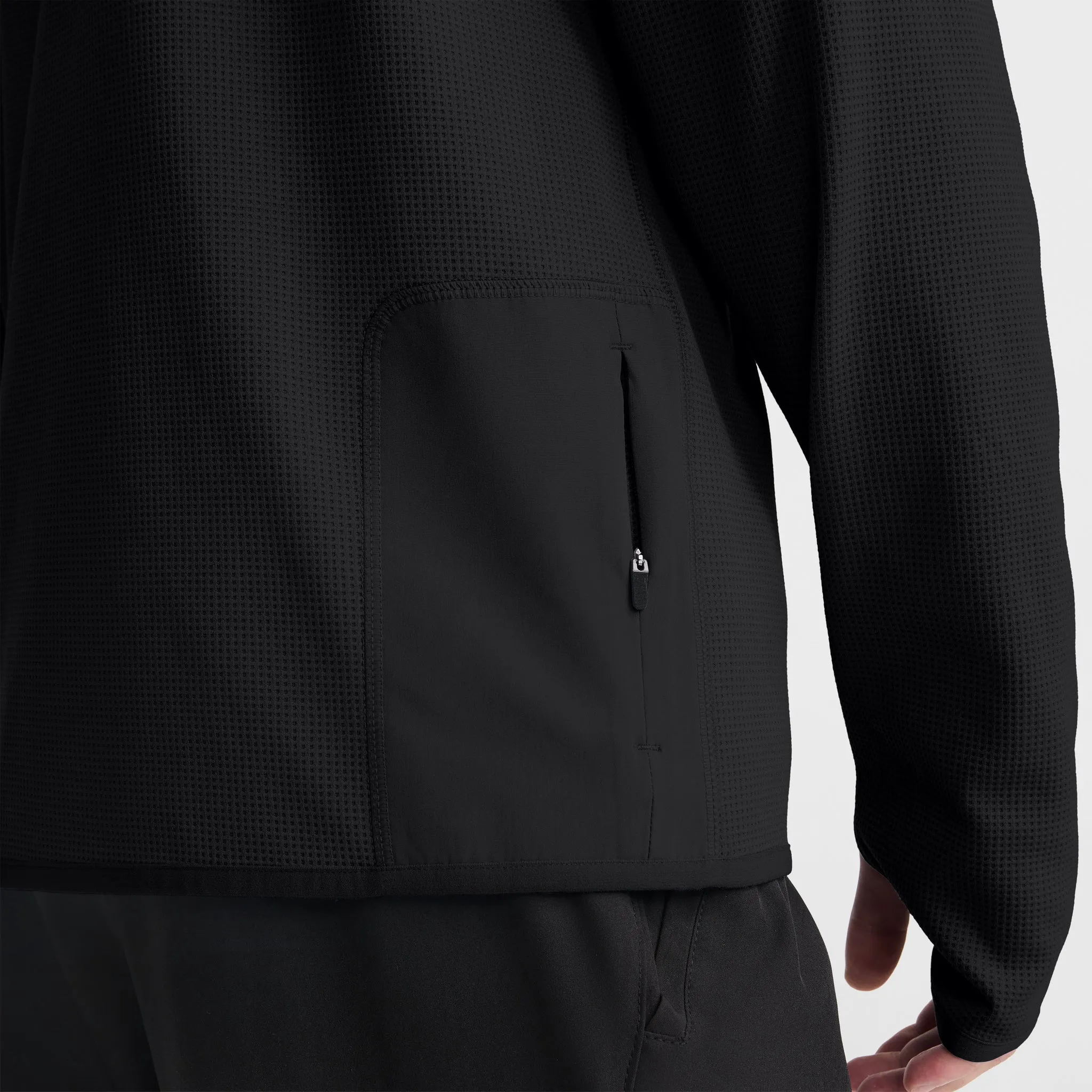 C-VPR 1/4 Zip Waffle Knit Pullover, Reflective C Logo Urban Street Look