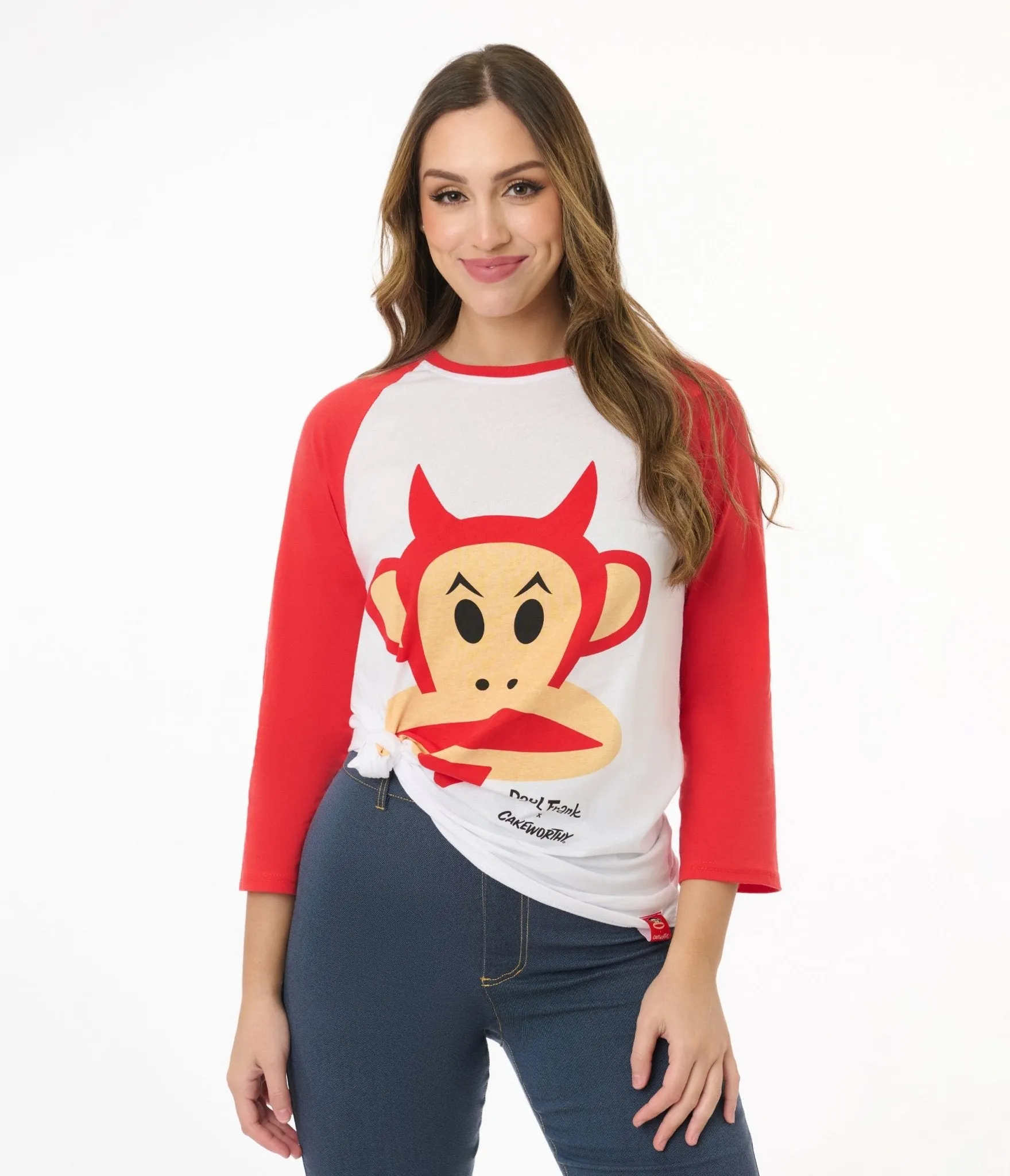 Cakeworthy Paul Frank Devil Julius Raglan Unisex Tee Easy Date Night