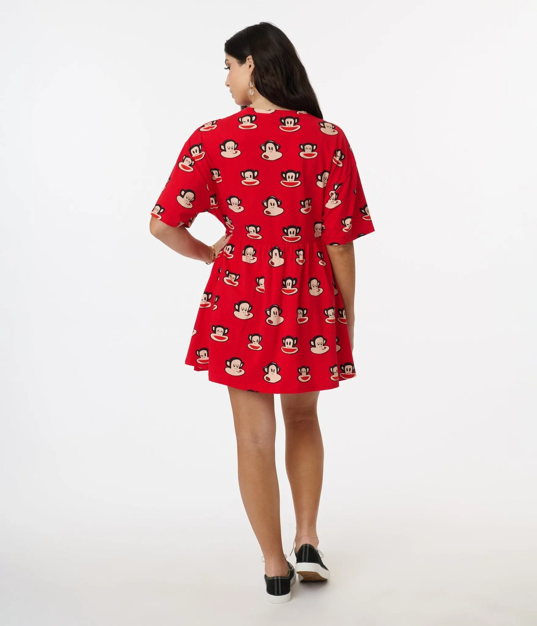 Cakeworthy Paul Frank Red Retro Julius Mini Dress Casual Everyday Look