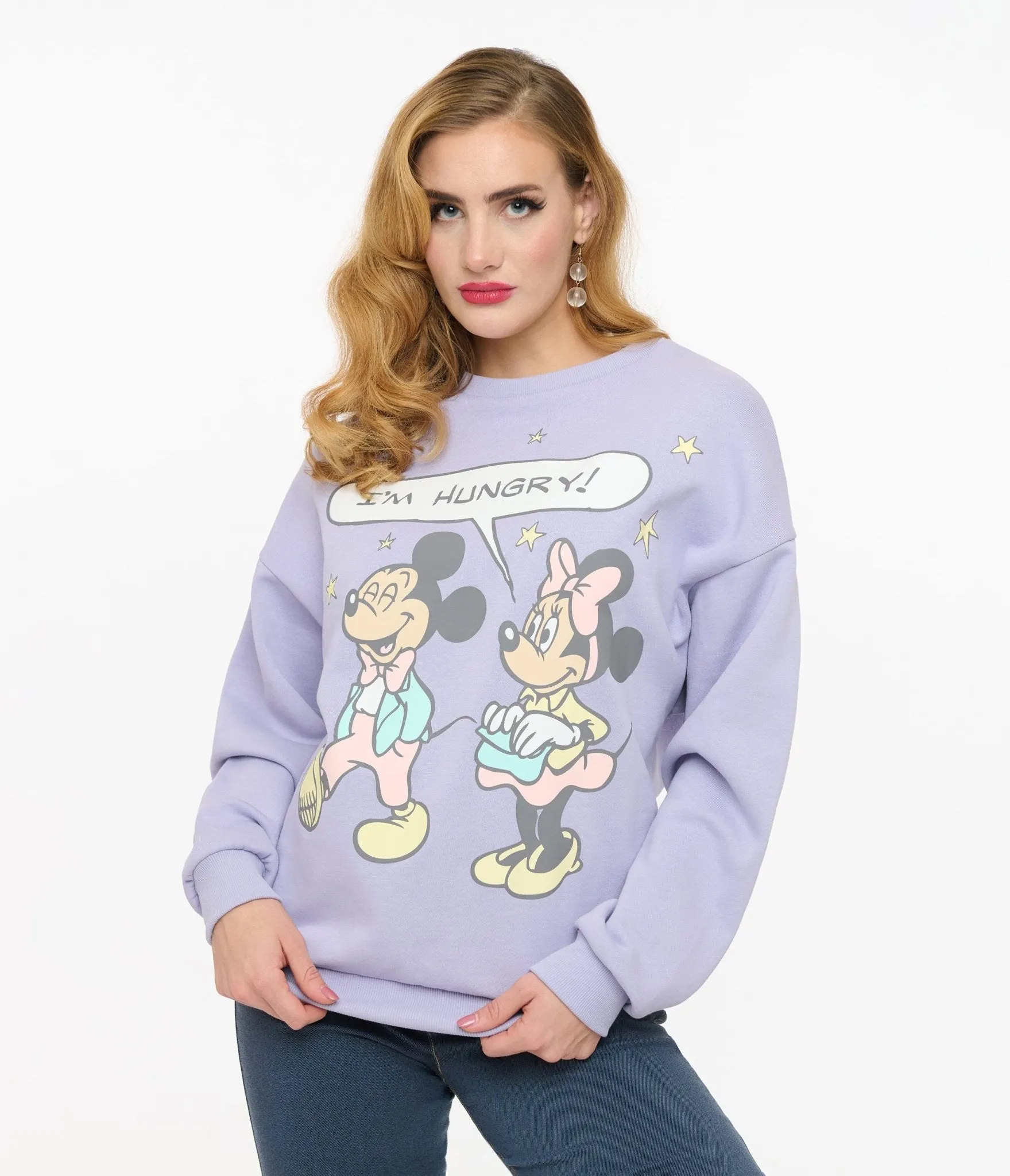 Cakeworthy Purple Minnie Mouse I'm Hungry Sweatshirt Easy Date Night