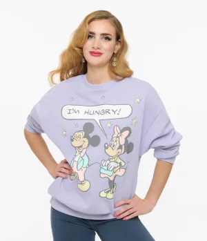 Cakeworthy Purple Minnie Mouse I'm Hungry Sweatshirt Easy Date Night