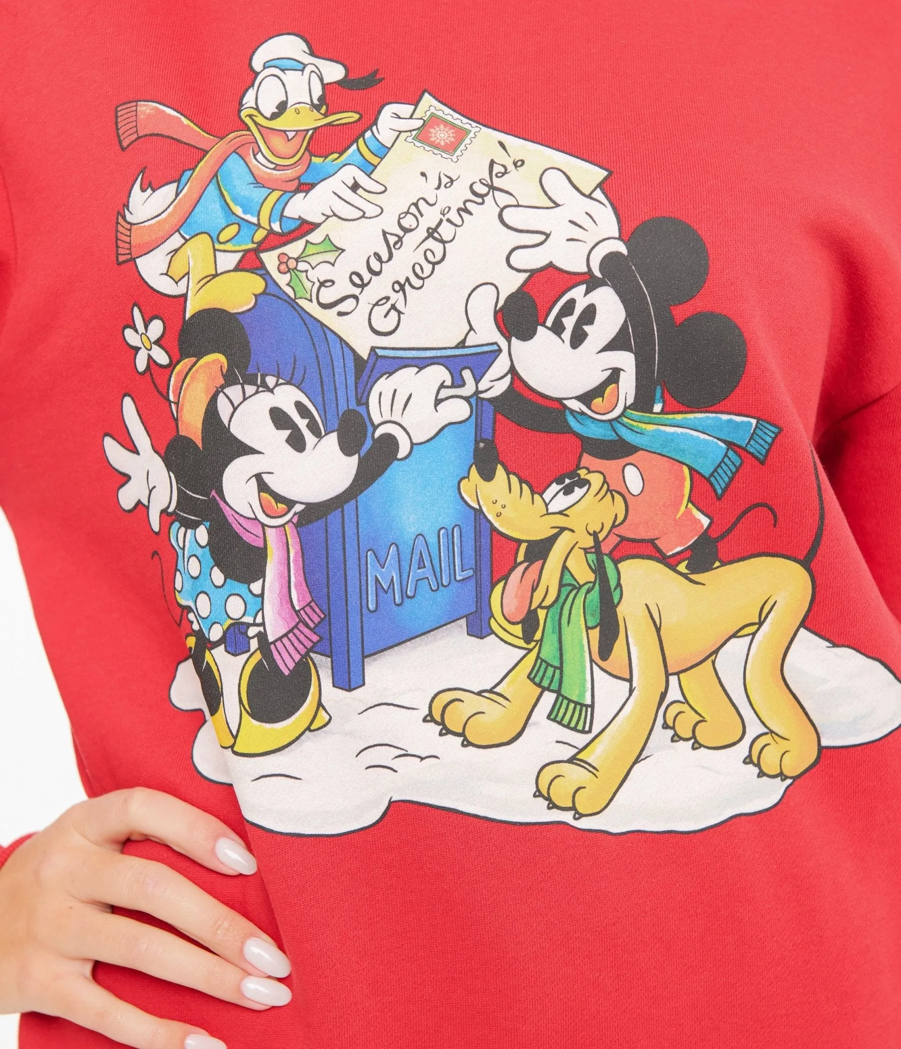 Cakeworthy Red Mickey & Minnie Seasons Greetings Sweatshirt Easy Date Night