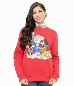 Cakeworthy Red Mickey & Minnie Seasons Greetings Sweatshirt Easy Date Night