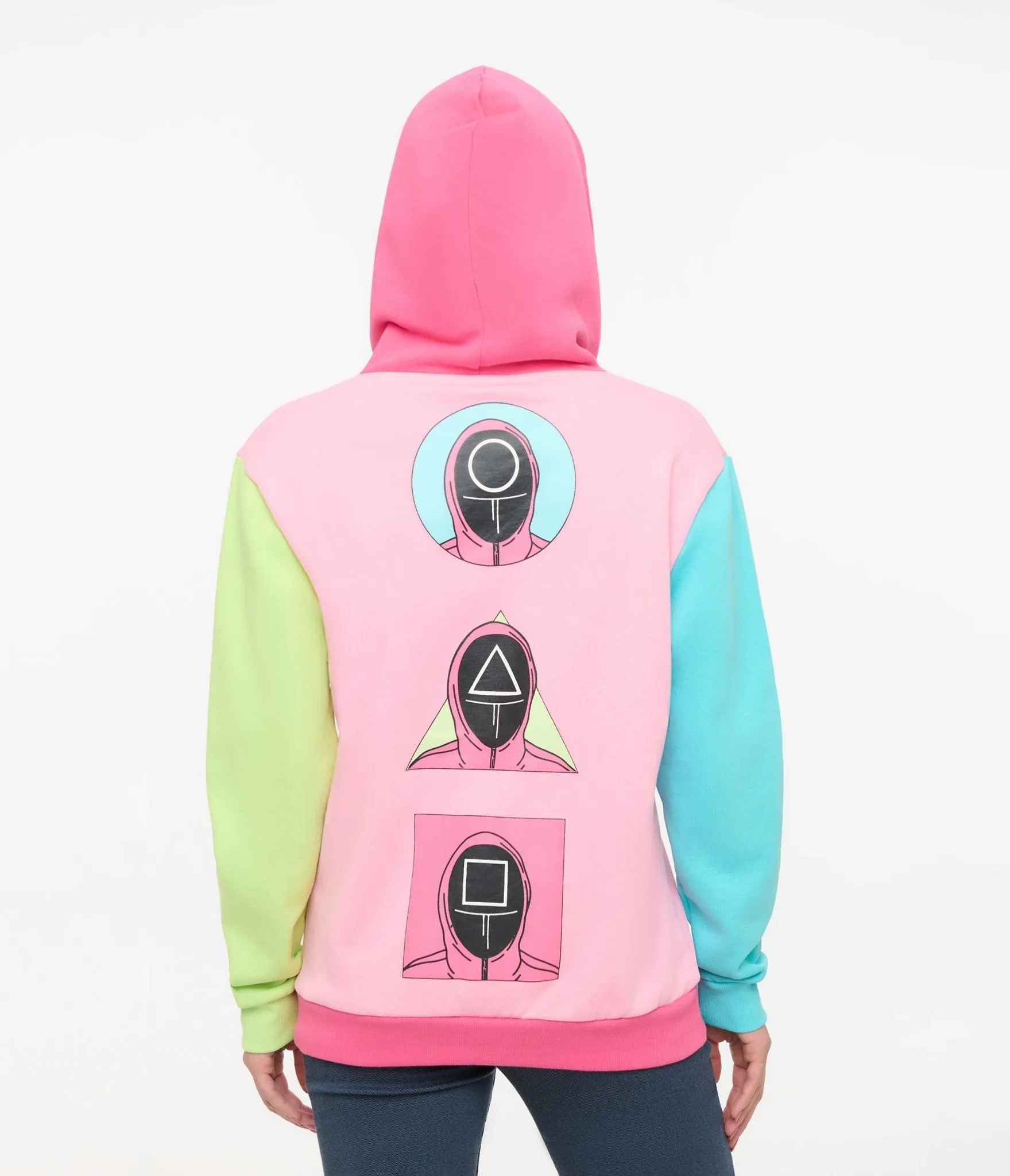 Cakeworthy Squid Game Color Block Hoodie Easy Date Night