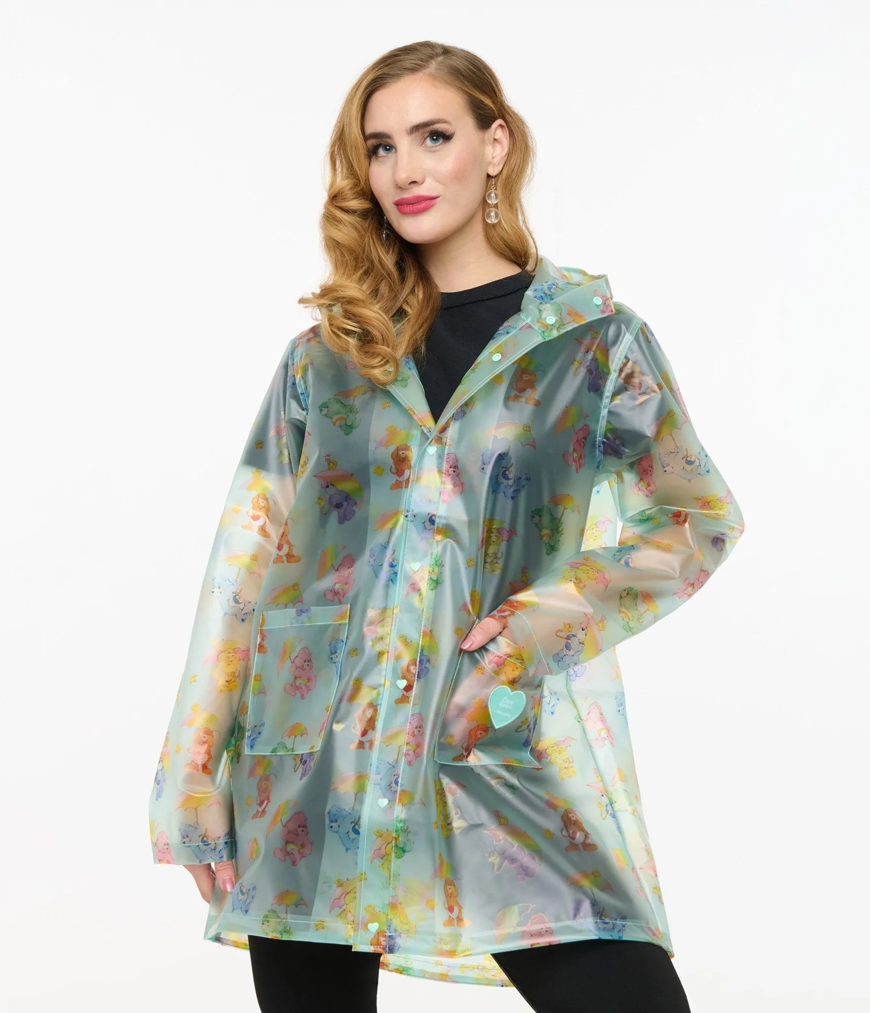 Cakeworthy Turquoise Care Bears Rain Jacket Easy Date Night