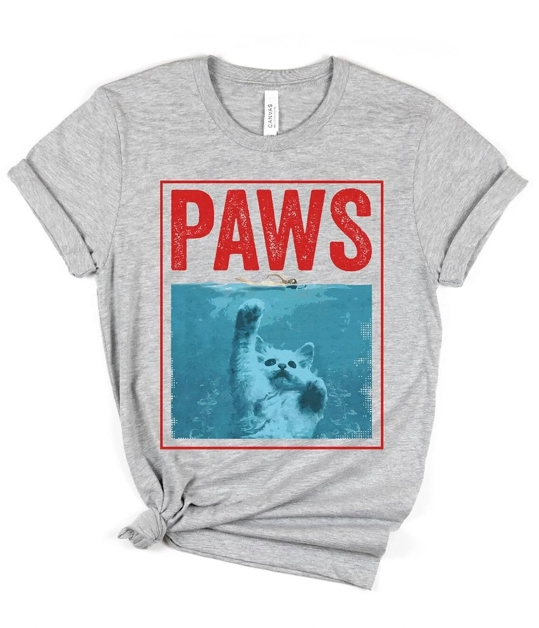 Cat Paws Movie Poster Unisex Graphic Tee Easy Date Night