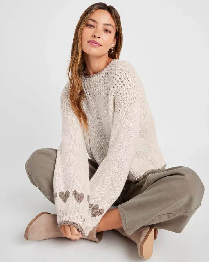 Charity Hearts Sweater Everyday Casual Look