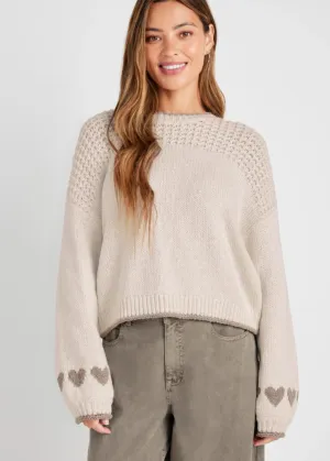 Charity Hearts Sweater Everyday Casual Look