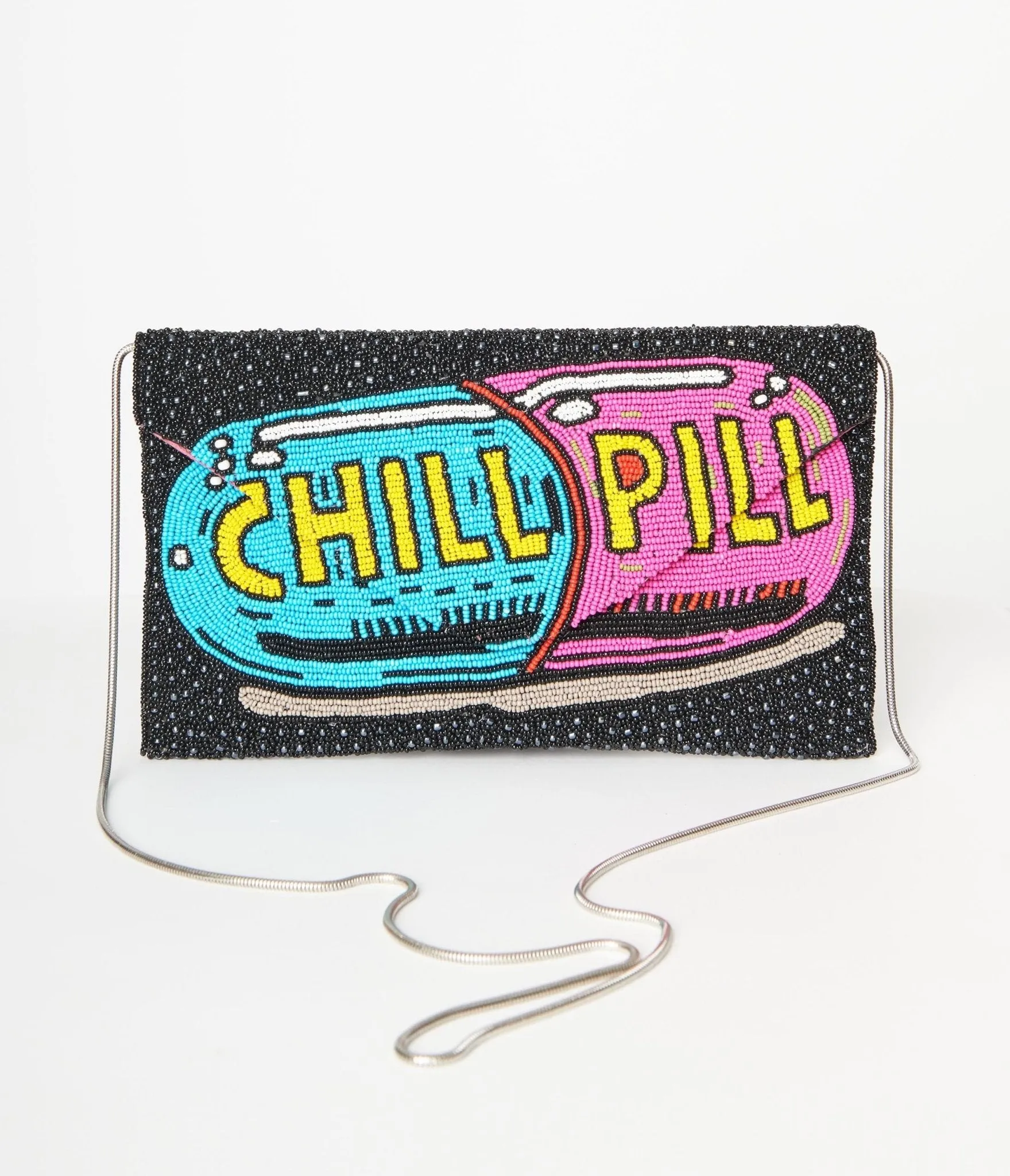Chill Pill Beaded Clutch Fun Outing
